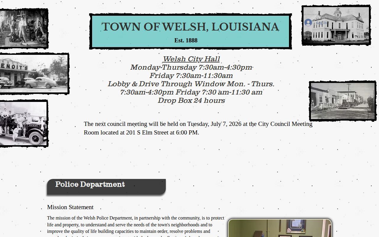 Welsh Police Department arrest records source in Jefferson Davis Parish
